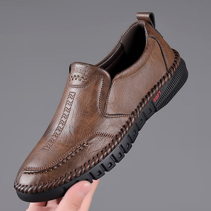 👞【39-44】Férfi alkalmi sportcipő, valódi bőr, puha talp, csúszásgátló, lélegző