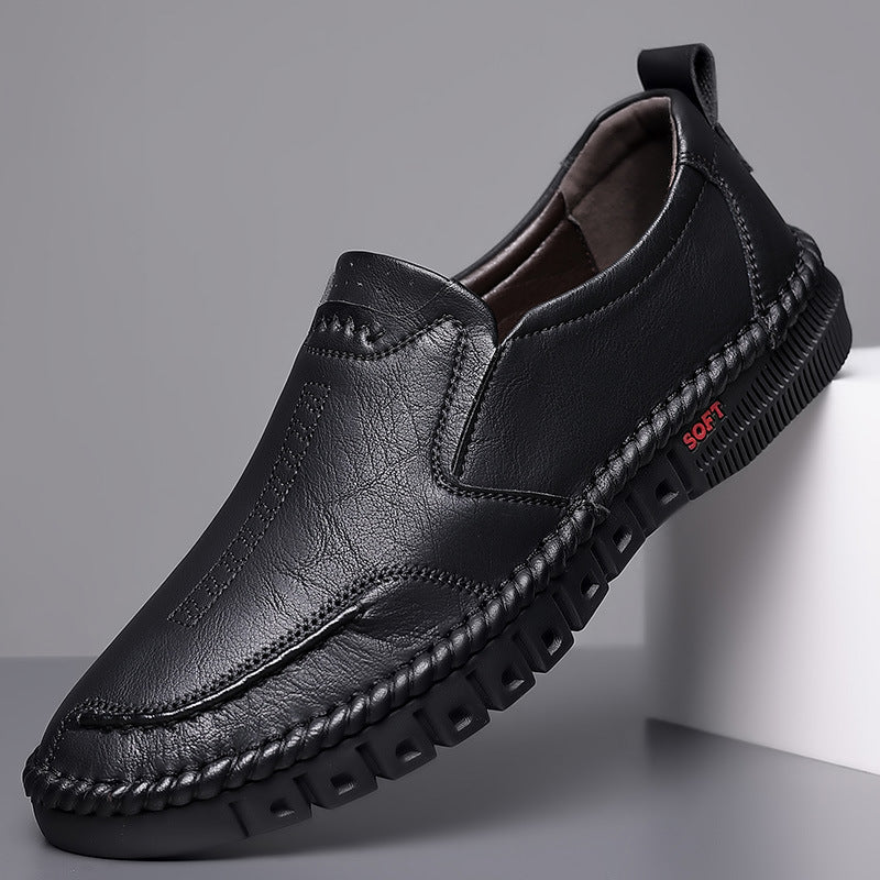 👞【39-44】Férfi alkalmi sportcipő, valódi bőr, puha talp, csúszásgátló, lélegző