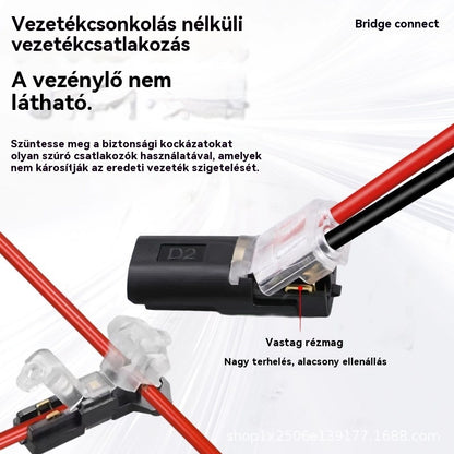 🥳 50% kedvezmény! ⏰ 【1000 darab raktáron】Csupaszodásmentes csatlakozó, reteszelő csattal, biztonságos zárással és csúszásgátlóval ⚡️