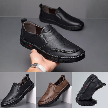 👞【39-44】Férfi alkalmi sportcipő, valódi bőr, puha talp, csúszásgátló, lélegző