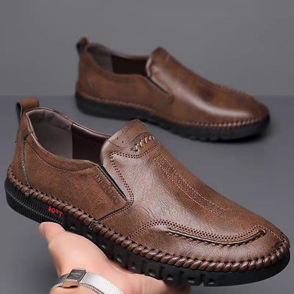 👞【39-44】Férfi alkalmi sportcipő, valódi bőr, puha talp, csúszásgátló, lélegző
