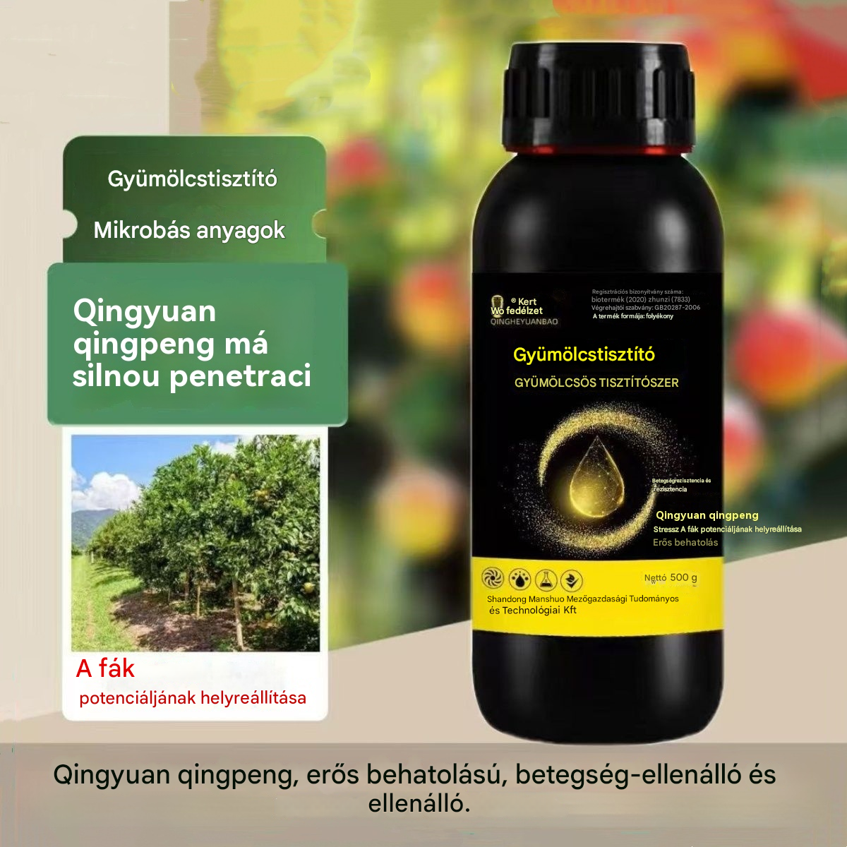 【5000+ eladás】🍎 🍏🍑 Gyümölcsöstisztító - Antibakteriális + 50% kedvezmény!