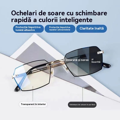 ✨🕶【Vásárolj egyet, kapsz egyet ingyen】Új intelligens fotokromatikus olvasószemüveg férfiaknak és nőknek, kék fényt blokkoló szemüveg