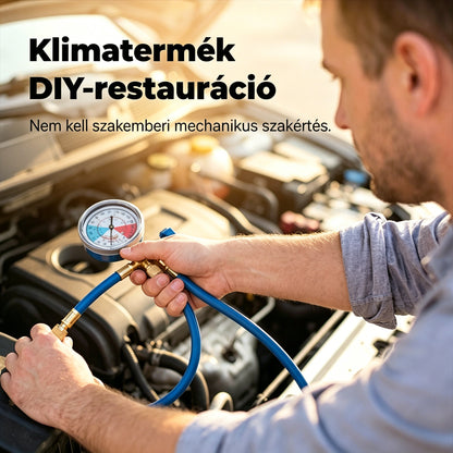 🔧❄️ R134a AC hűtőközeg utántöltő tömlő nyomásmérővel – Szivárgásmentes, könnyen leolvasható és kompatibilis autókkal, teherautókkal vagy otthoni légkondicionálókkal – Biztonságos barkács utántöltés 🚗